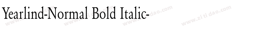 Yearlind-Normal Bold Italic字体转换